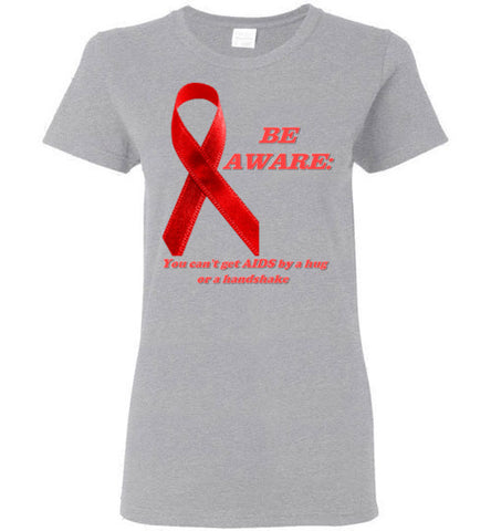 Image of Be Aware: You can't get AIDS from hug or Handshake - Lady